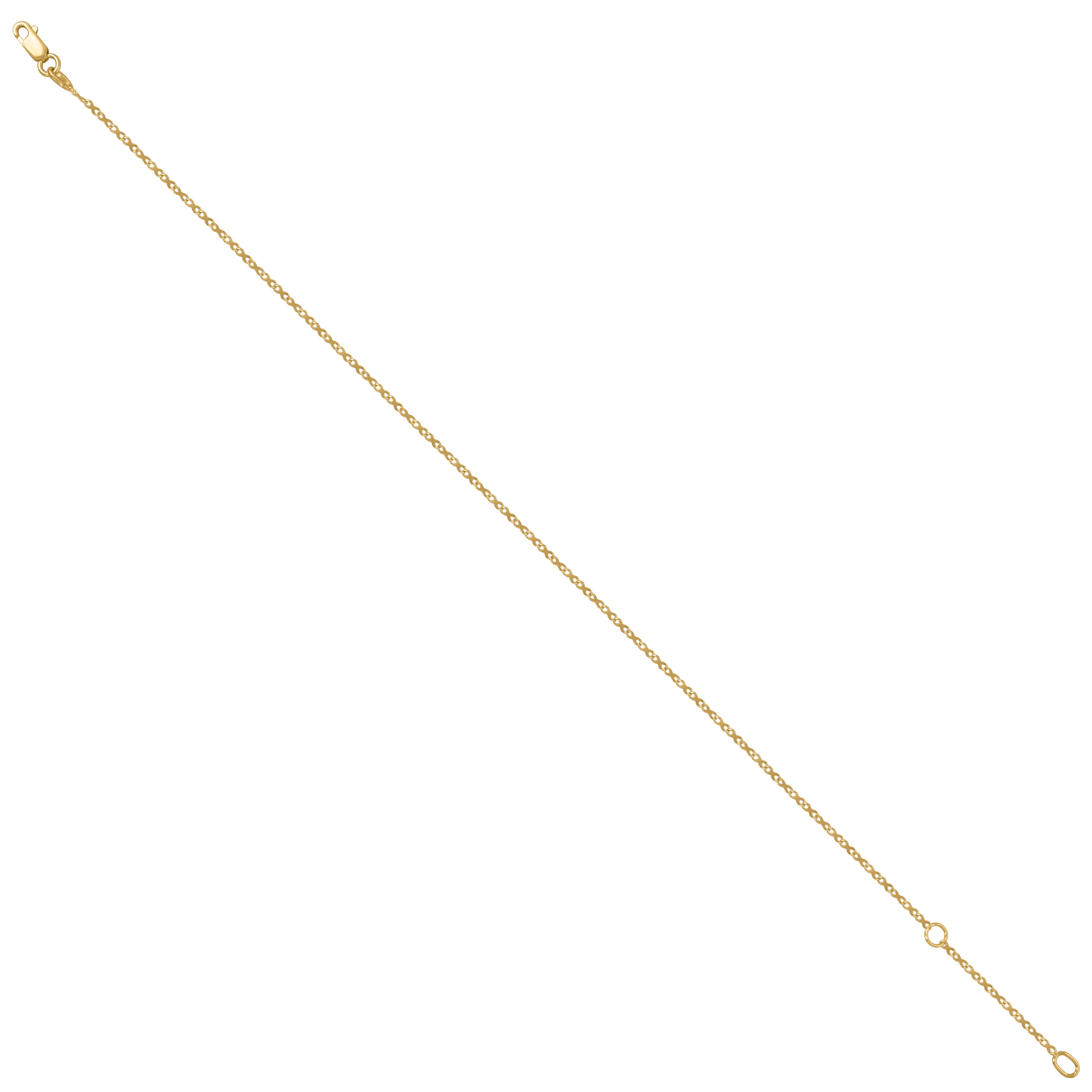 14Kt Yellow Gold Womens Chain Anklet
