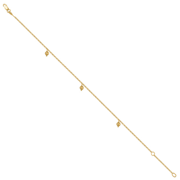 14Kt Gold Anklet 10"