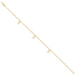 14Kt Yellow Gold Womens Infinity Charm Anklet