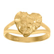 10Kt Gold Heart Nugget Ring