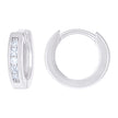925 Sterling Silver Womens Cubic-Zirconia Hoop Huggies Earrings Endless