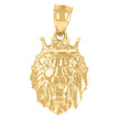 10Kt Yellow Gold Mens Leo/Lion Animal Zodiac Sign/Wildlife Charm Pendant