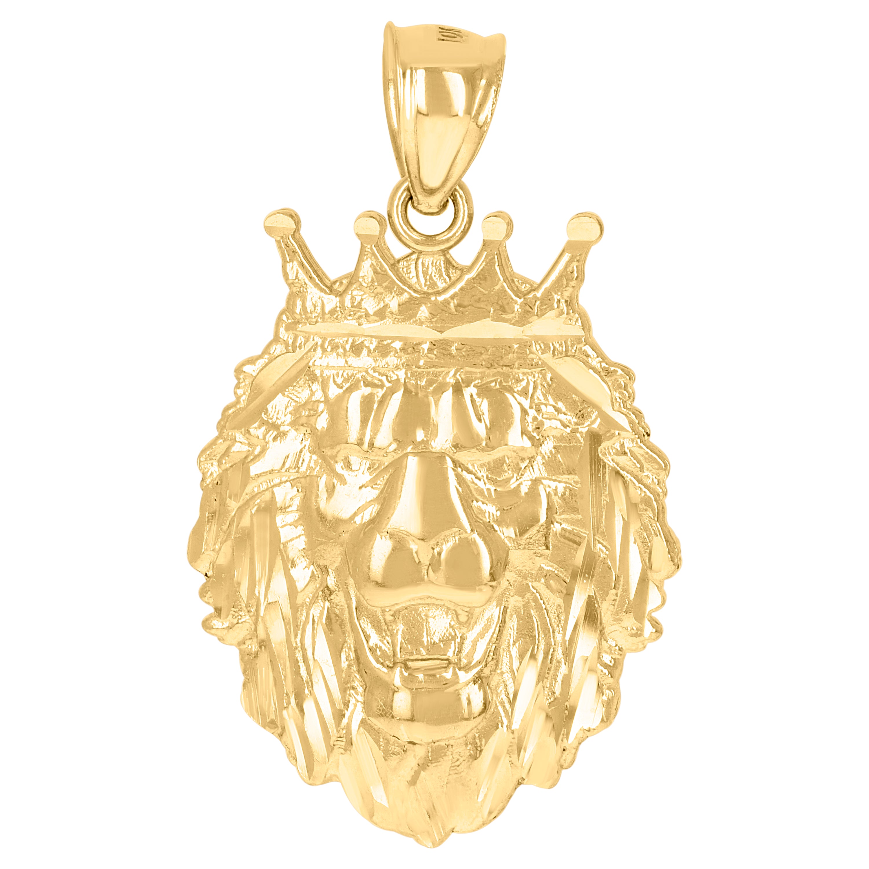 10Kt Yellow Gold Mens Leo/Lion Animal Zodiac Sign/Wildlife Charm Pendant