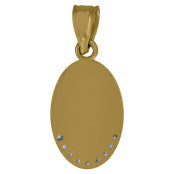 10kt Gold Tri-Color Cubic-Zirconia Womens Guadalupe Mary Religious Charm Pendant - SLV-64258