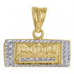 10kt Gold Two-Tone Diamond-Cut Mens Last Supper Religious Charm Pendant - SLV-81932