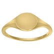 10kt Yellow Gold Womens Engraveable Signet Rings - SLV-107026