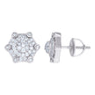 925 Sterling Silver Mens Cubic-Zirconia Fashion Stud Earrings
