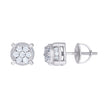 925 Sterling Silver Mens Cubic-Zirconia Fashion Stud Earrings