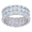 925 Sterling Silver Womens Baguette Cubic-Zirconia Fashion Ring Size 7 - SLV-110401