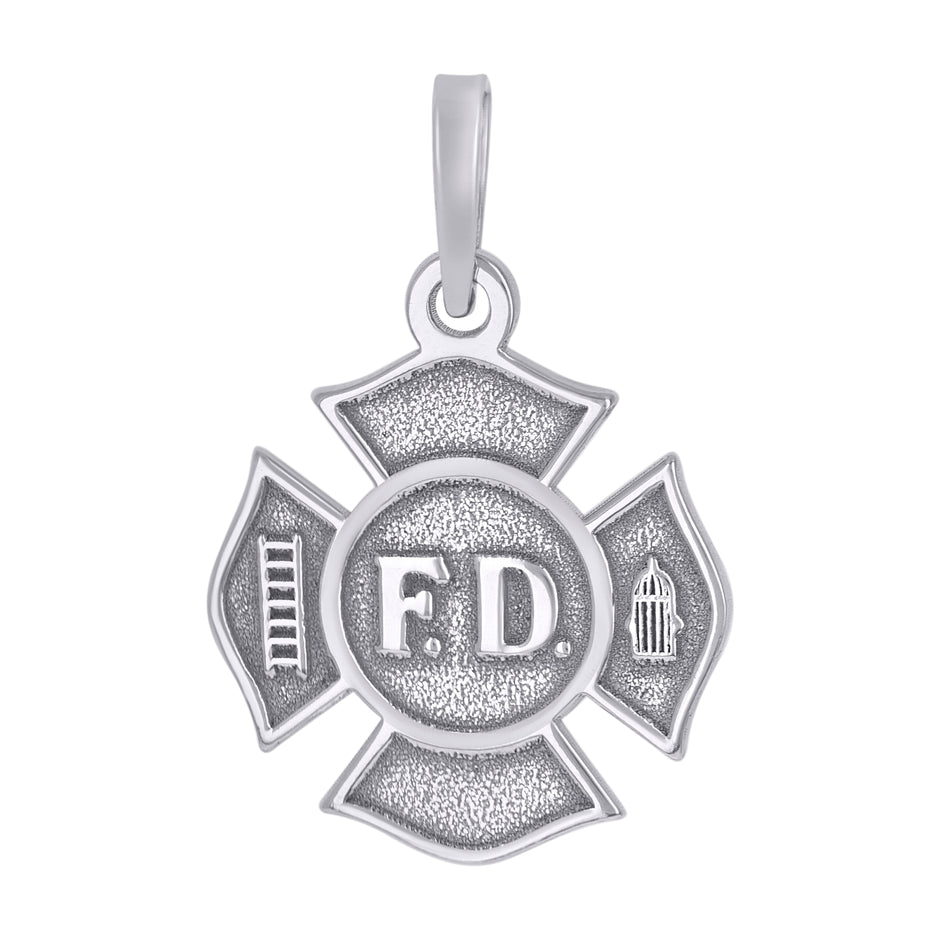925 Sterling Silver Unisex St. Florian Badge Religious Charm Pendant