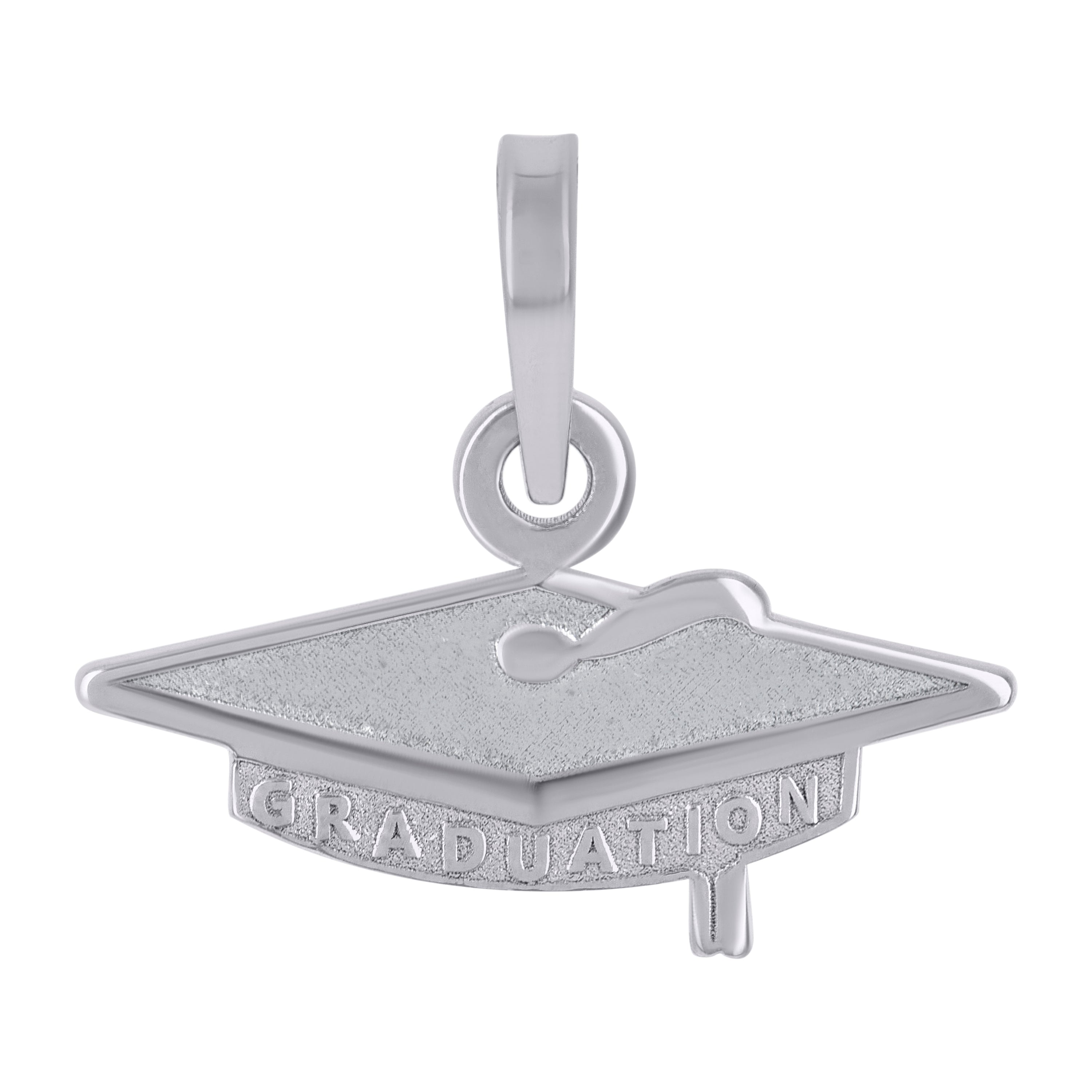 925 Sterling Silver Unisex Graduation Cap Fashion Charm Pendant