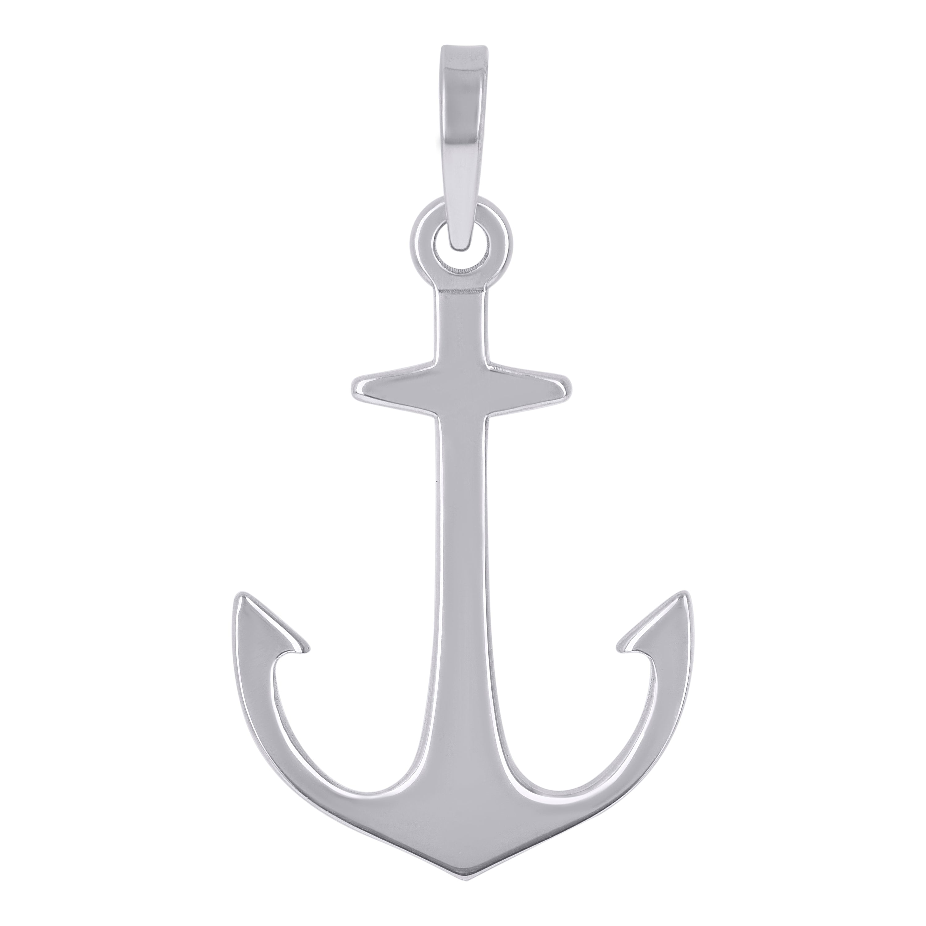 925 Sterling Silver Unisex Anchor Ocean Life Charm Pendant