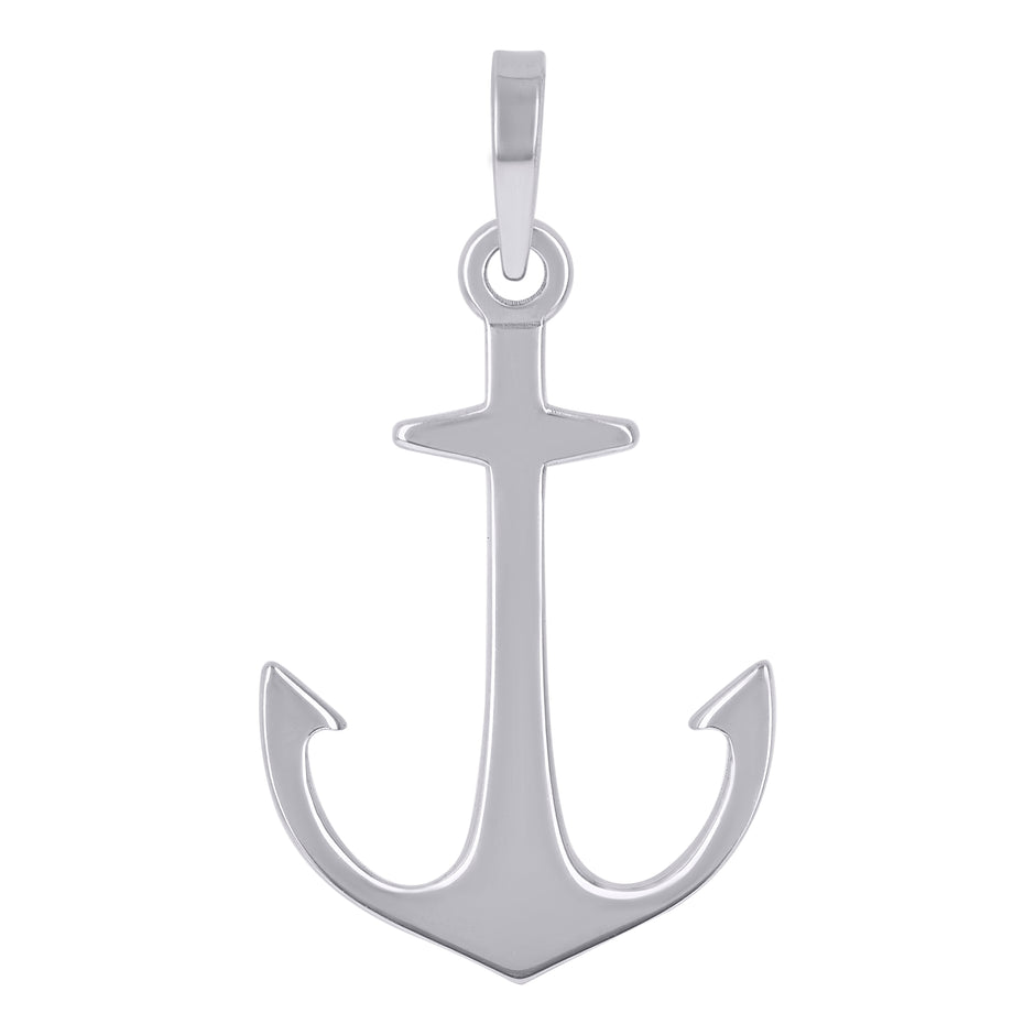925 Sterling Silver Unisex Anchor Ocean Life Charm Pendant