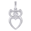 925 Sterling Silver Unisex Owl Bird Wildlife Charm Pendant