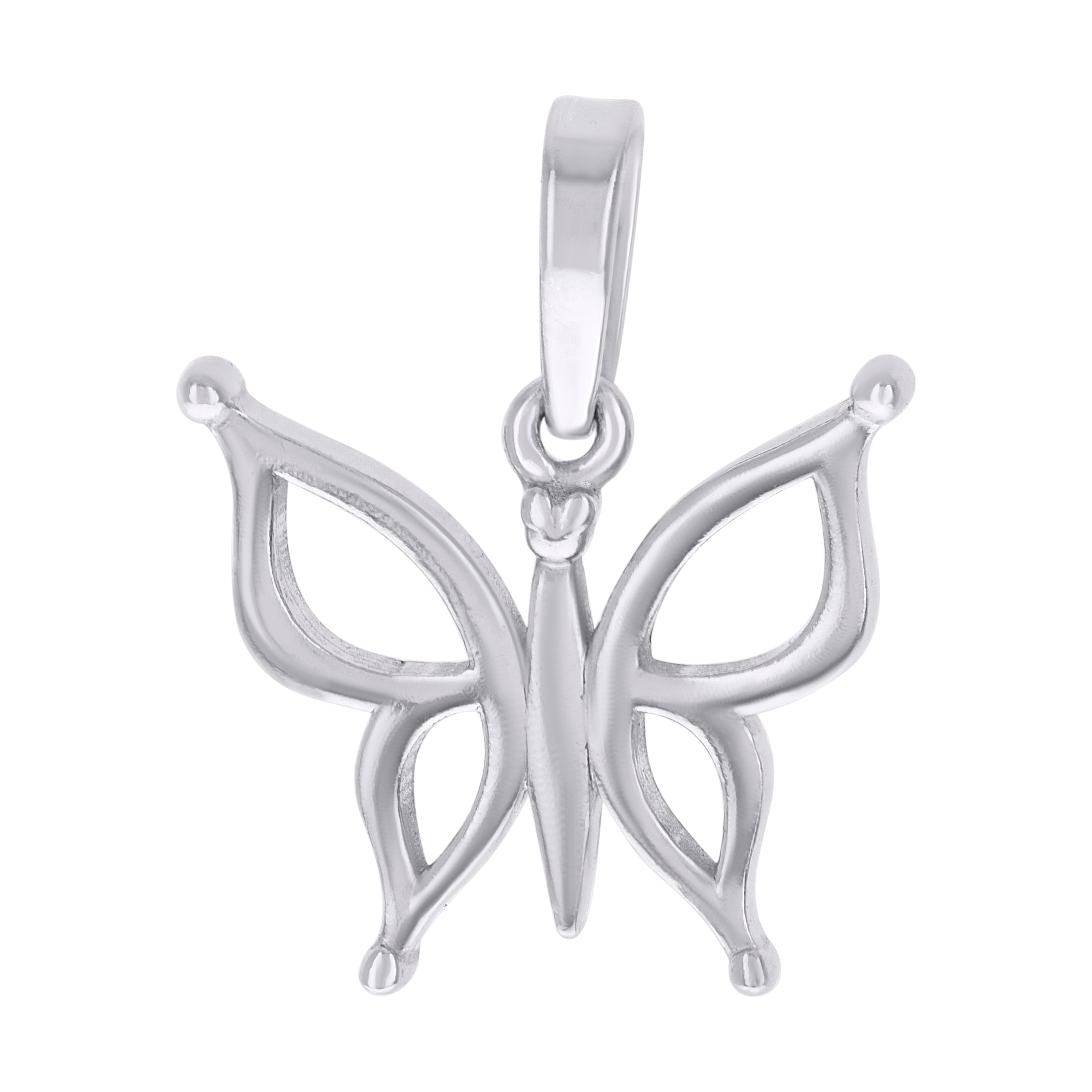 925 Sterling Silver Womens Butterfly Wildlife Charm Pendant