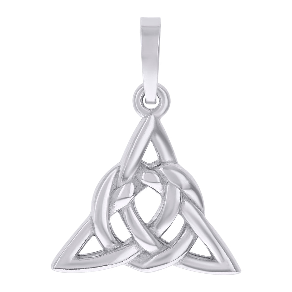 925 Sterling Silver Unisex Trinity Symbol Religious Charm Pendant