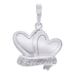 925 Sterling Silver Unisex Forever Heart Charm Pendant