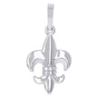 925 Sterling Silver Unisex Fleur De Lis Symbol Religious Charm Pendant