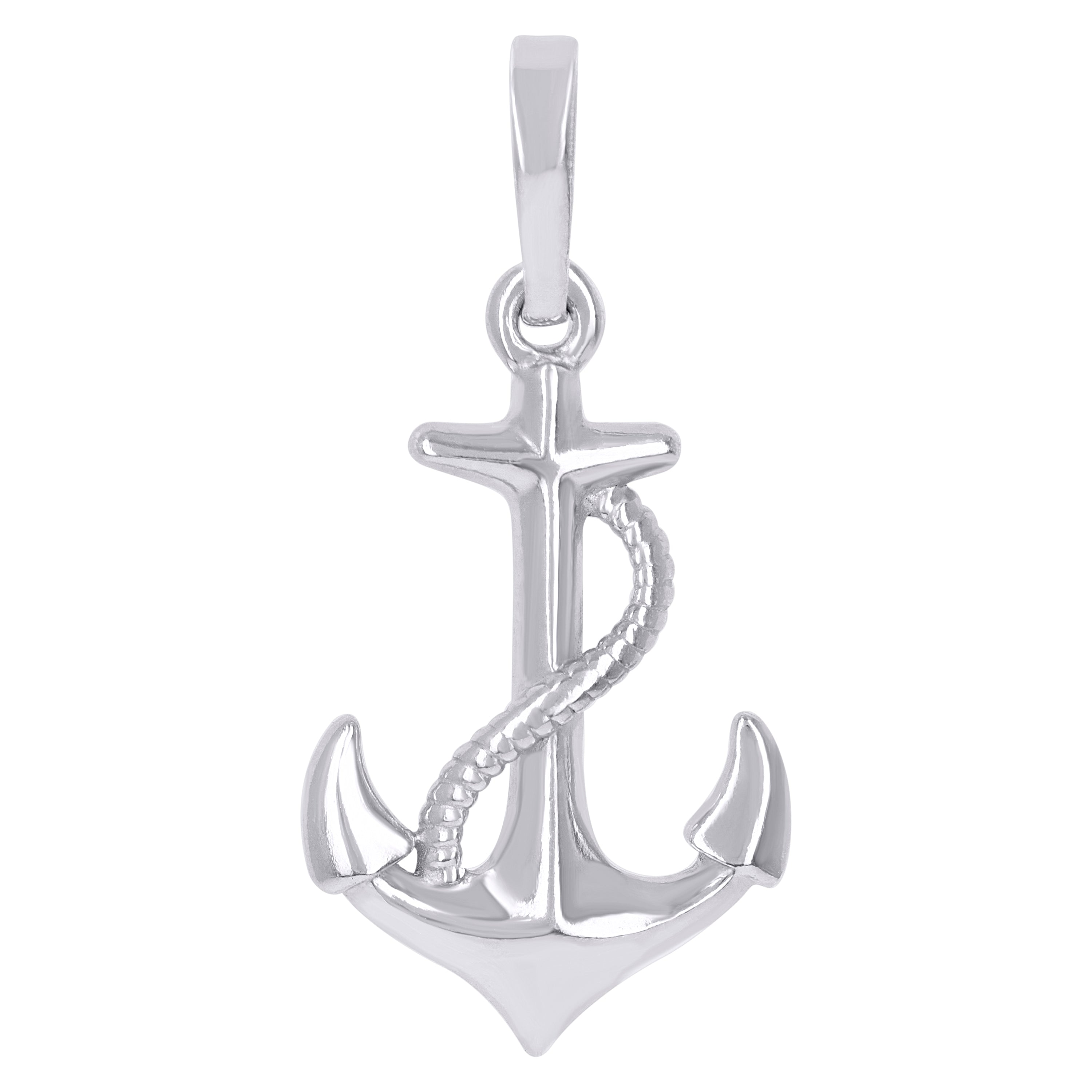 925 Sterling Silver Unisex Anchor Ocean Life Charm Pendant