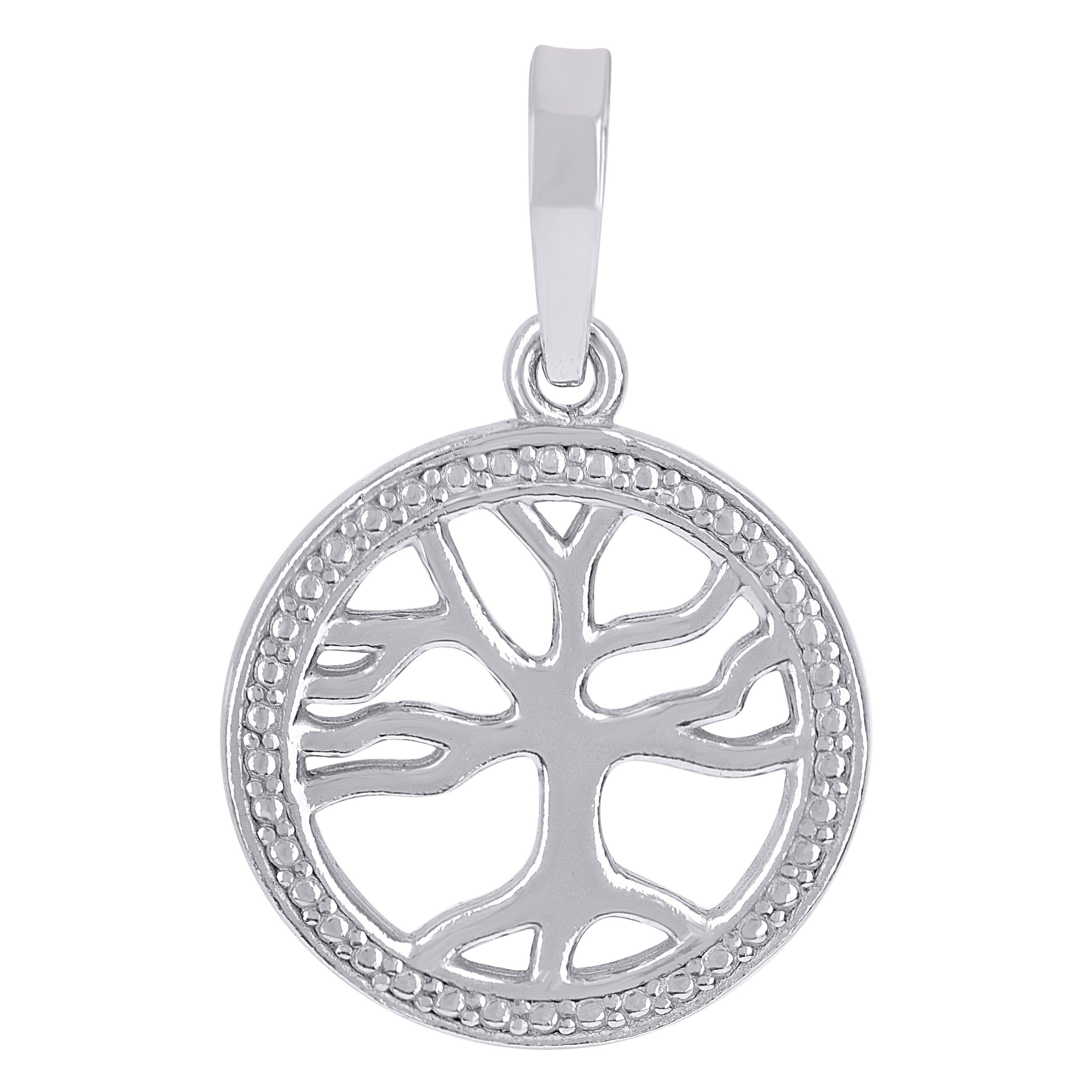 925 Sterling Silver Unisex Tree Of Life Good Luck Charm Pendant
