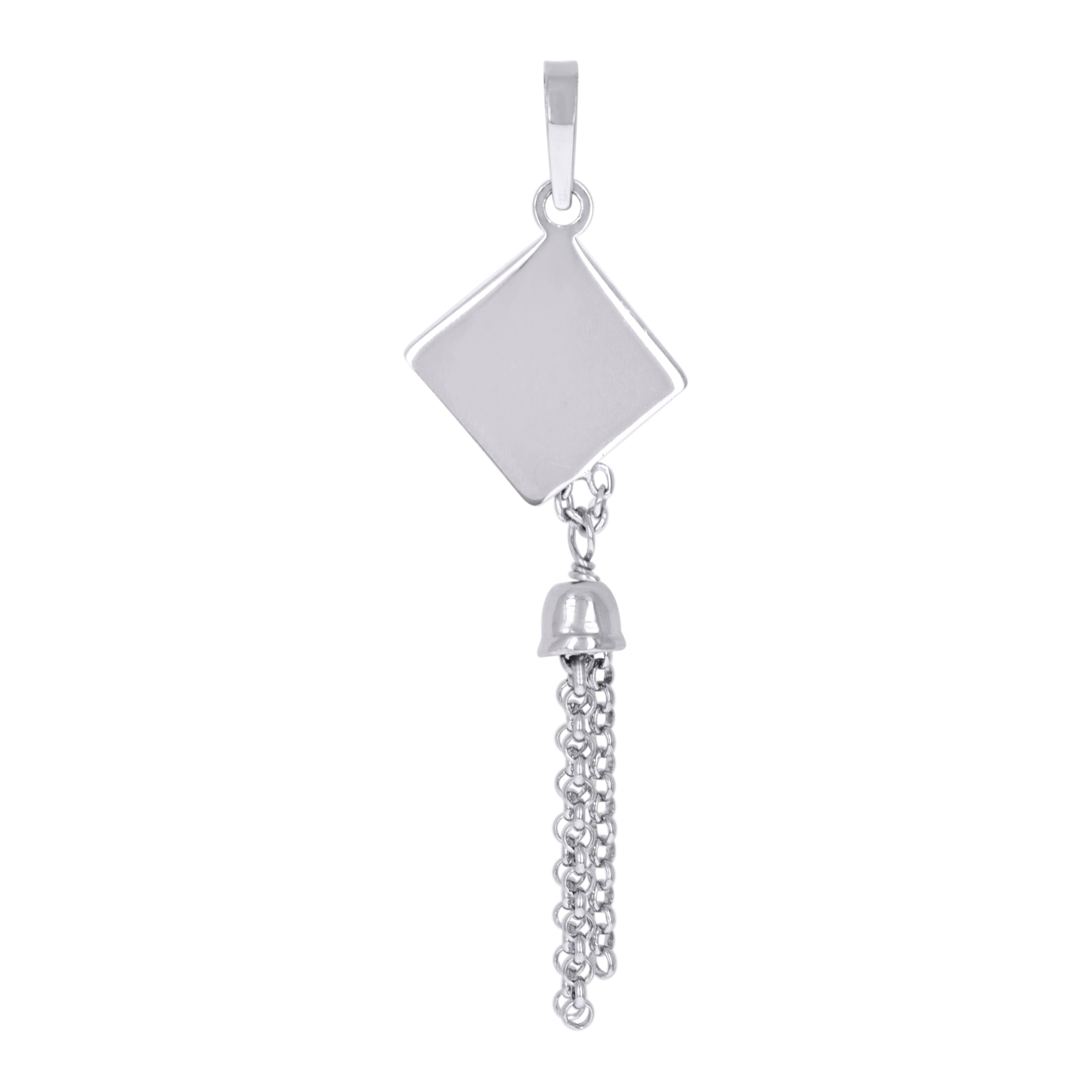 925 Sterling Silver Womens Graduation Cap Fashion Charm Pendant