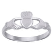 925 Sterling Silver Womens Heart Claddagh Ring Size 9 - SLV-110605