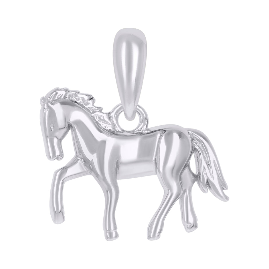 925 Sterling Silver Mens Horse Animal Wildlife Charm Pendant