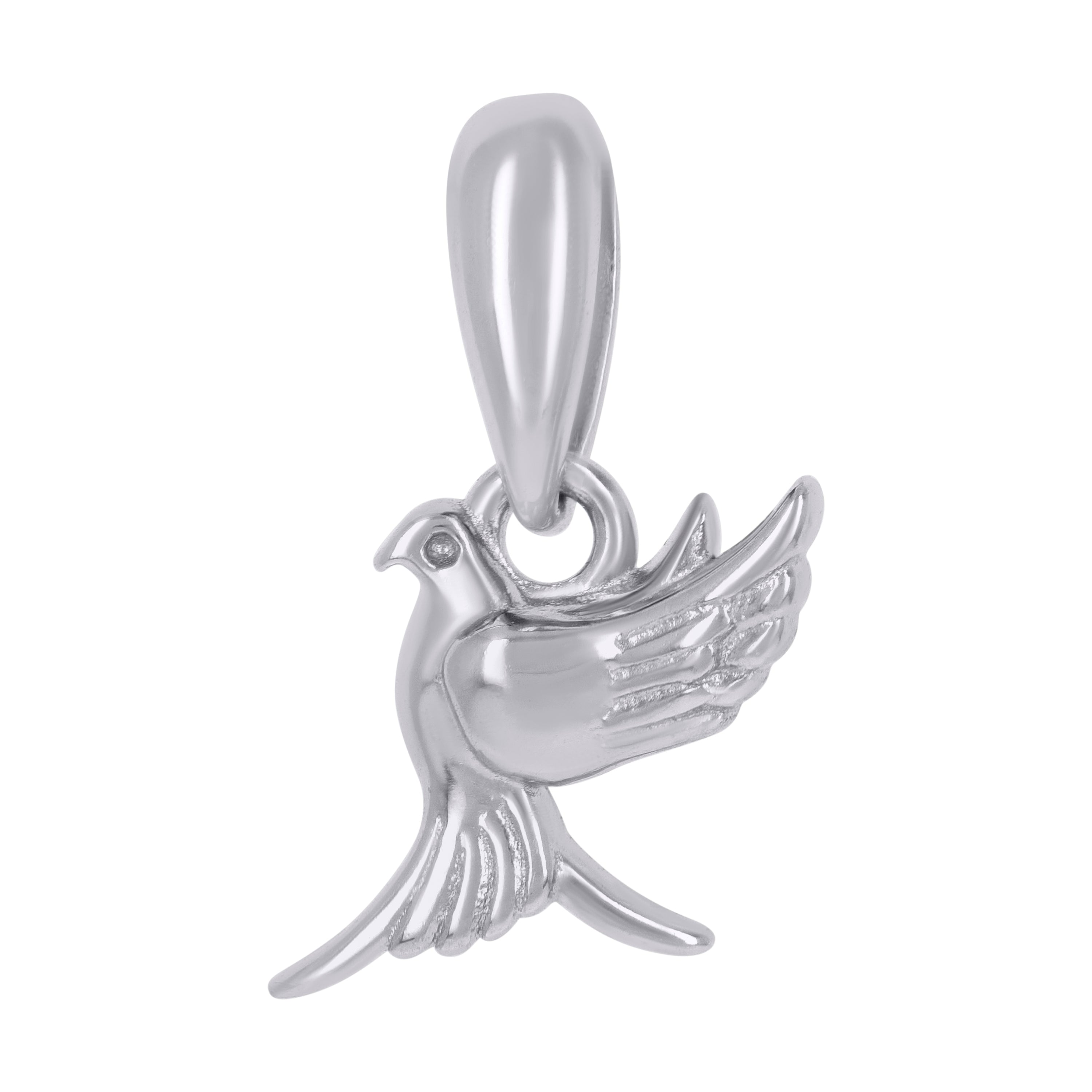 925 Sterling Silver Womens Pigeon Bird Wildlife Charm Pendant