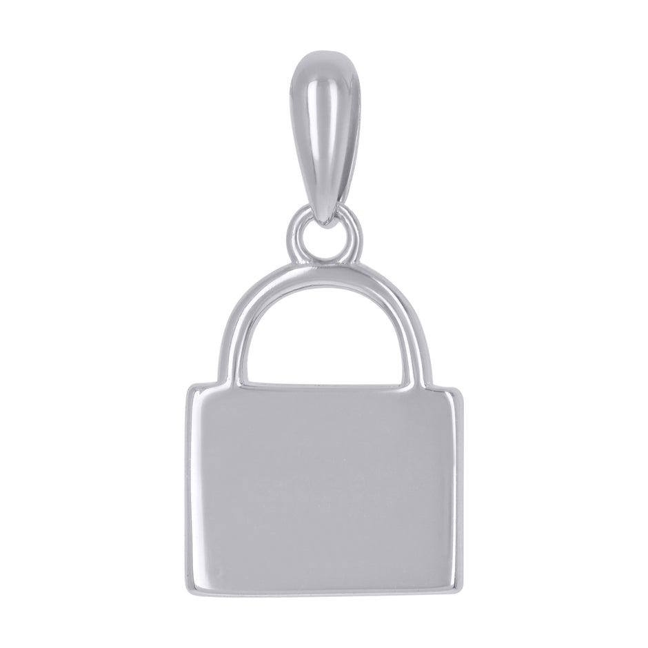 925 Sterling Silver Unisex Lock Charm Pendant