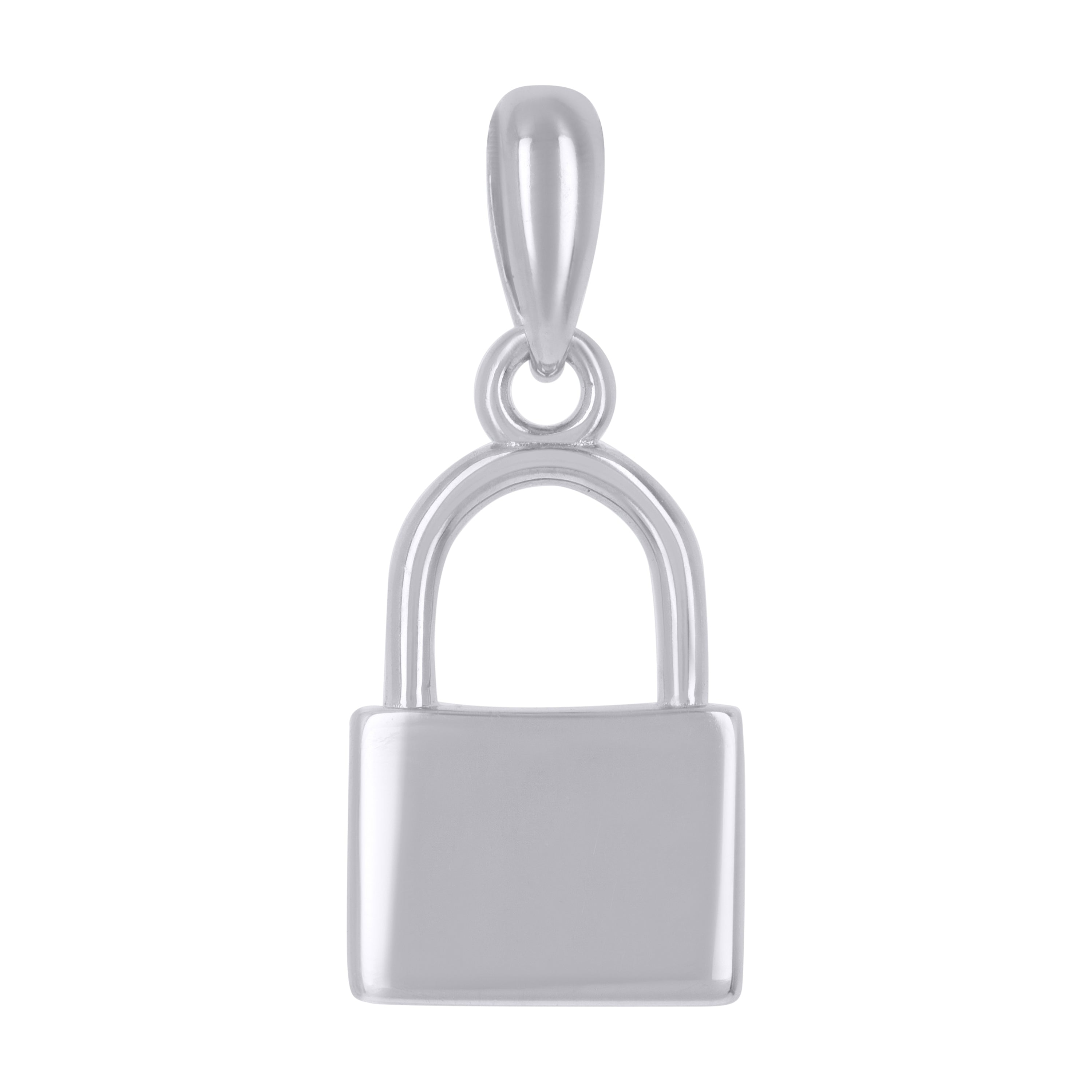 925 Sterling Silver Unisex Lock Charm Pendant