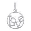 925 Sterling Silver Womens Love Circle Charm Pendant