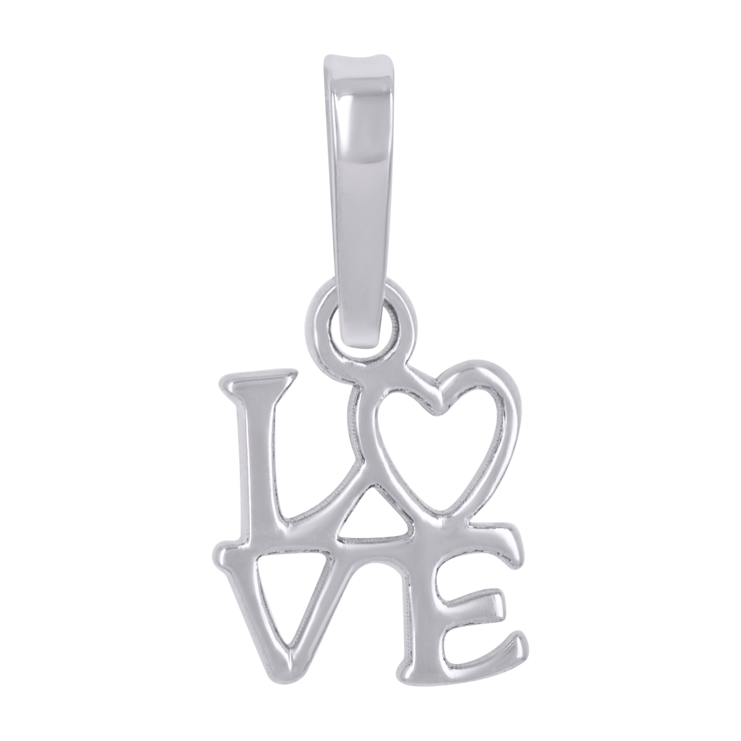925 Sterling Silver Unisex Heart Love Charm Pendant