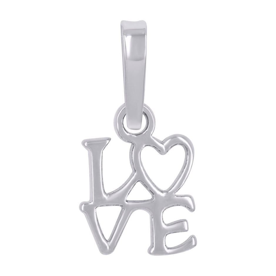925 Sterling Silver Unisex Heart Love Charm Pendant