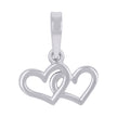 925 Sterling Silver Womens Intertwined Hearts Heart Charm Pendant
