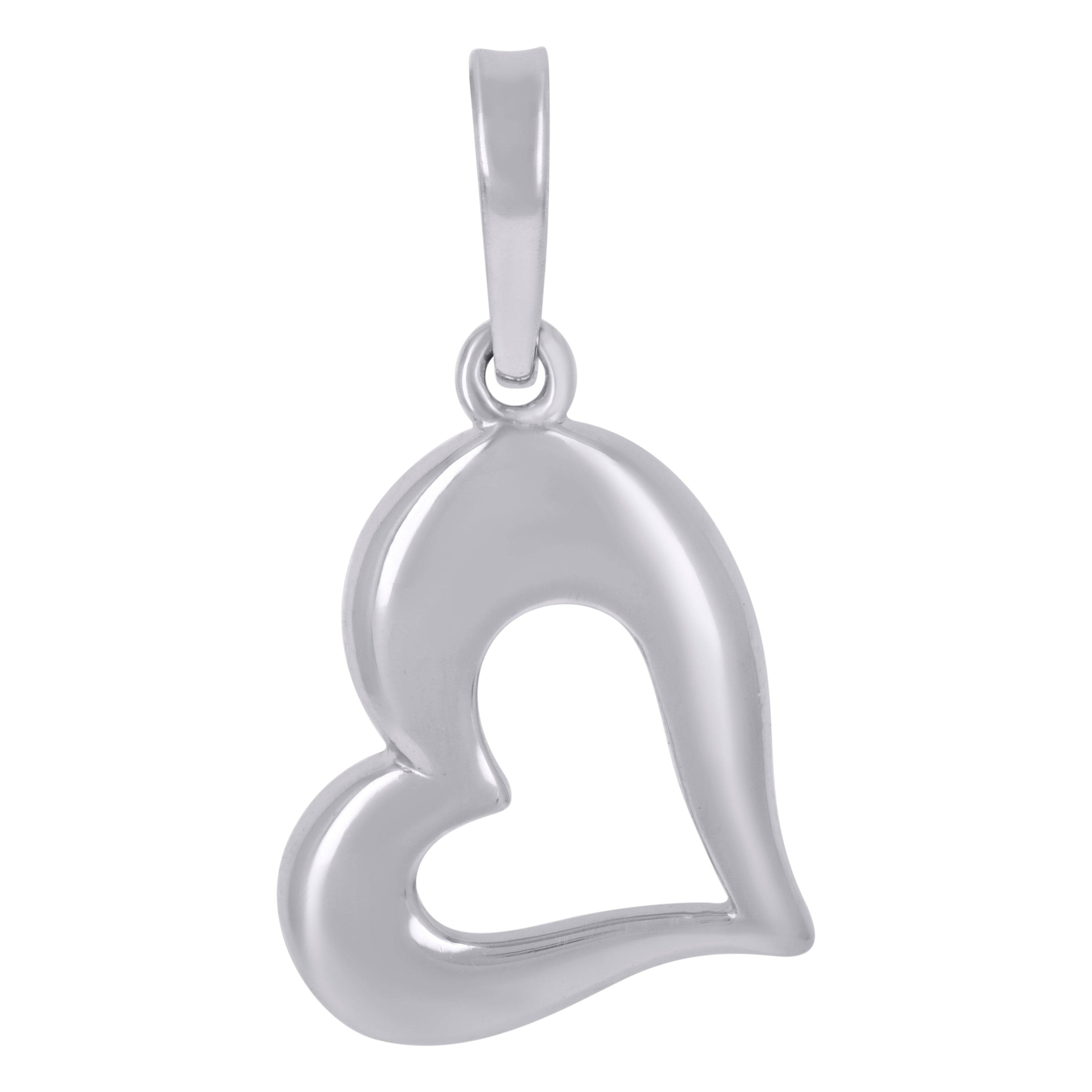 925 Sterling Silver Womens Heart Charm Pendant