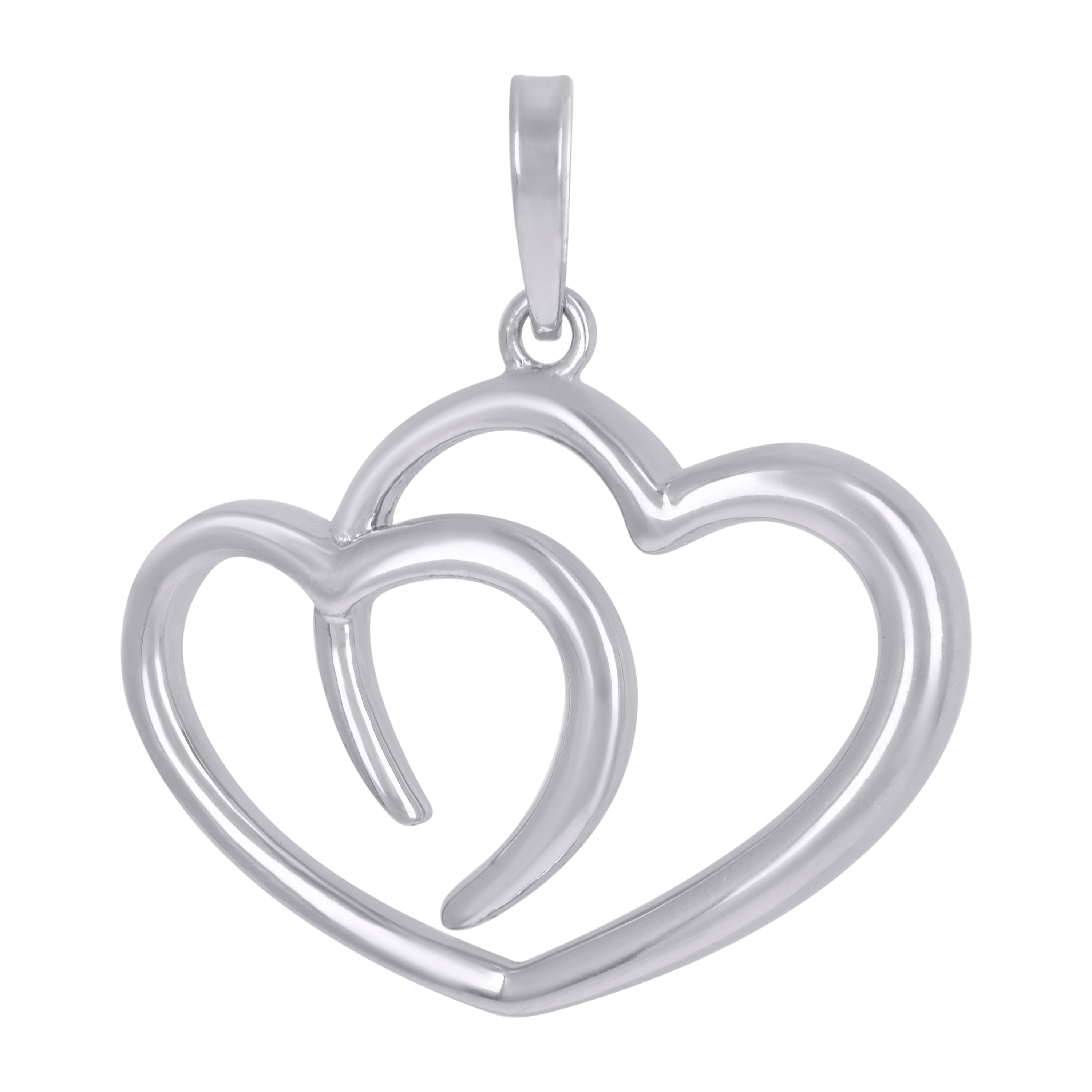 925 Sterling Silver Womens Heart Charm Pendant
