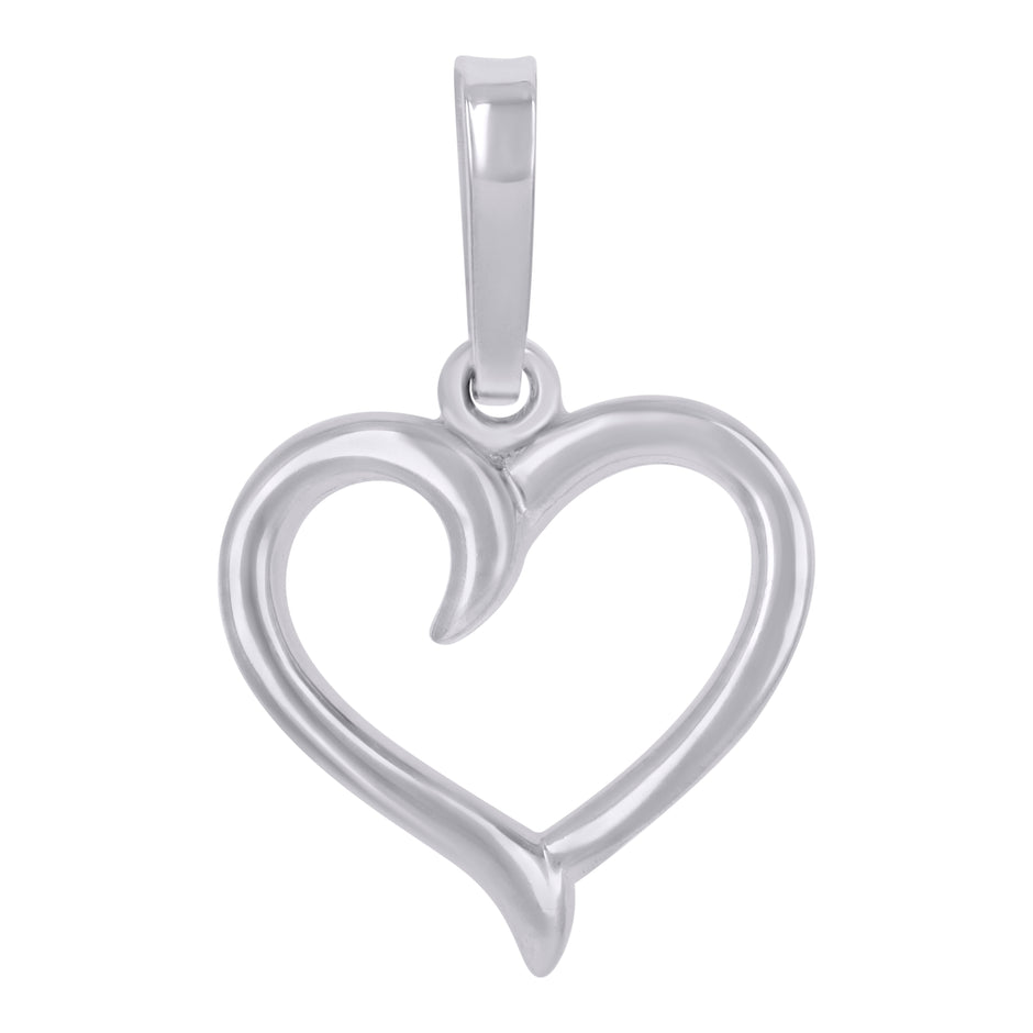 925 Sterling Silver Womens Heart Charm Pendant