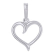 925 Sterling Silver Womens Heart Charm Pendant