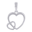 925 Sterling Silver Womens Intertwined Hearts Heart Charm Pendant