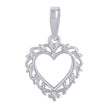925 Sterling Silver Womens Heart Charm Pendant