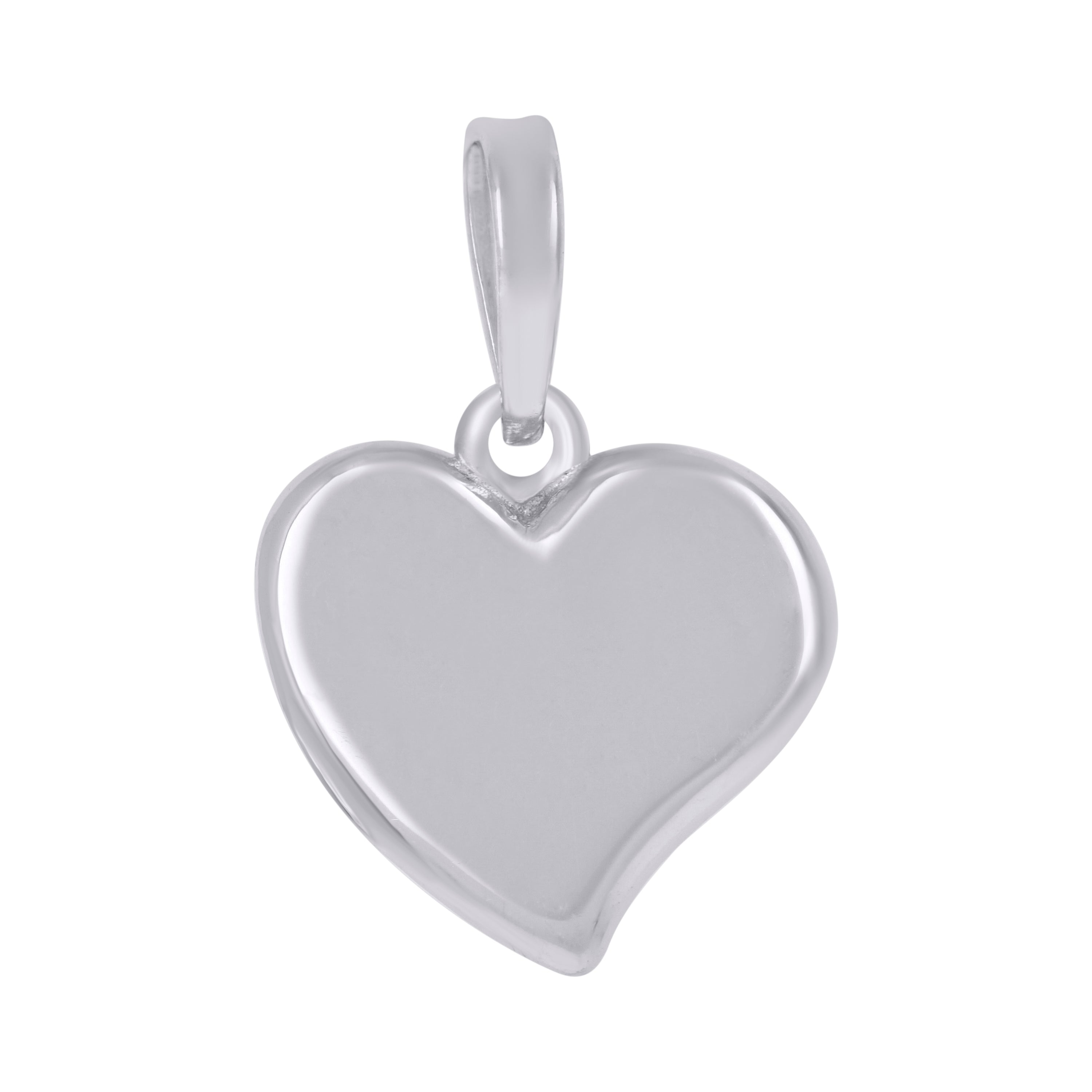 925 Sterling Silver Womens Heart Charm Pendant