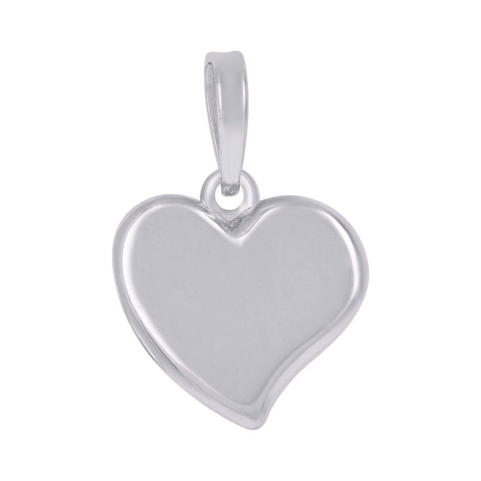 925 Sterling Silver Womens Heart Charm Pendant