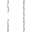 925 Sterling Silver Solid Classic Mariner Silver Chain 100 4mm-22 - SLV-26973