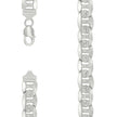 925 Sterling Silver Solid Pave Classic Mariner Silver Chain 300 11mm-20 - SLV-27682