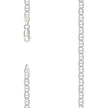 925 Sterling Silver Solid Pave Classic Mariner Silver Chain 080 3mm-7