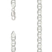 925 Sterling Silver Solid Pave Classic Mariner Silver Chain 180 7mm-22 - SLV-27407
