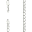 925 Sterling Silver Solid Pave Classic Mariner Silver Chain 200 8mm-9 - SLV-27414