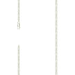 925 Sterling Silver Pave Super Flat Figaro Chain Silver 080 2.6mm-9