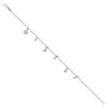 925 Sterling Silver Womens Celestial Charms Anklet