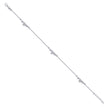 925 Sterling Silver Womens Moon Cut Hearts Link Anklet